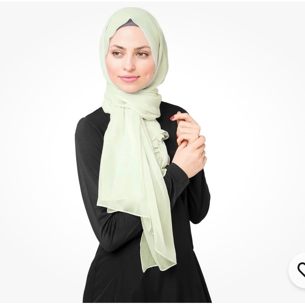 VOILE CHIC Premium Chiffon Light Green Hijab Scarf For Women